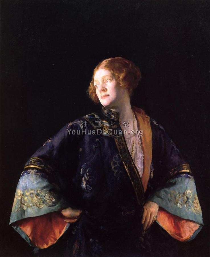 The Blue Mandarin Coat aka The Blue Kimono - 约瑟夫·柔德芬·代坎普